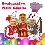 Auf unser Dreigestirn Prinz Conrad I., Jungfrau …